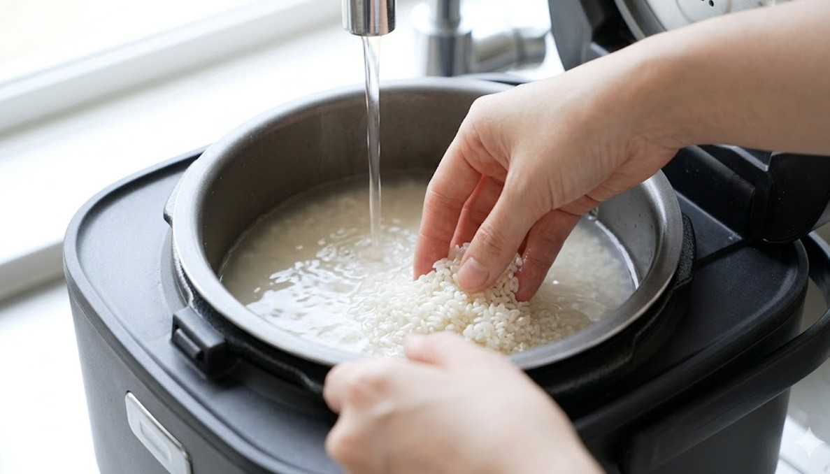 炊き上がりを左右する計量と洗米のコツ