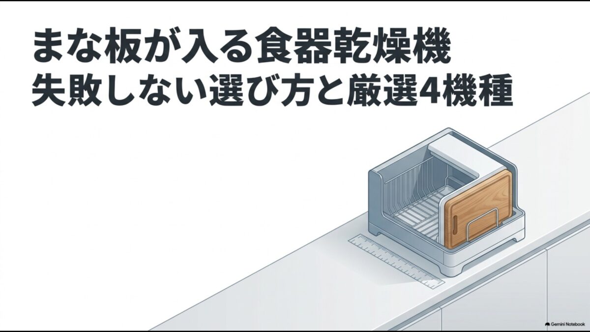 まな板が入る食器乾燥機の失敗しない選び方と厳選4機種を紹介するアイキャッチ画像