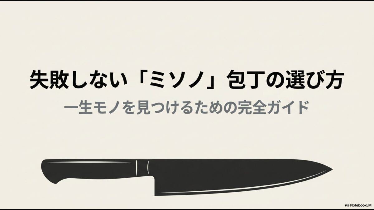 失敗しないミソノ包丁の選び方の一生モノを見つけるための完全ガイドの表紙画像