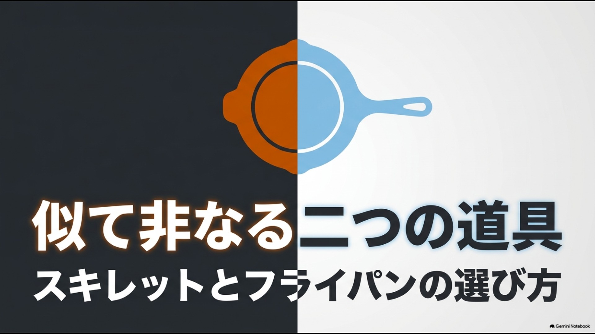 スキレットとフライパンの違いと選び方を紹介するスライド