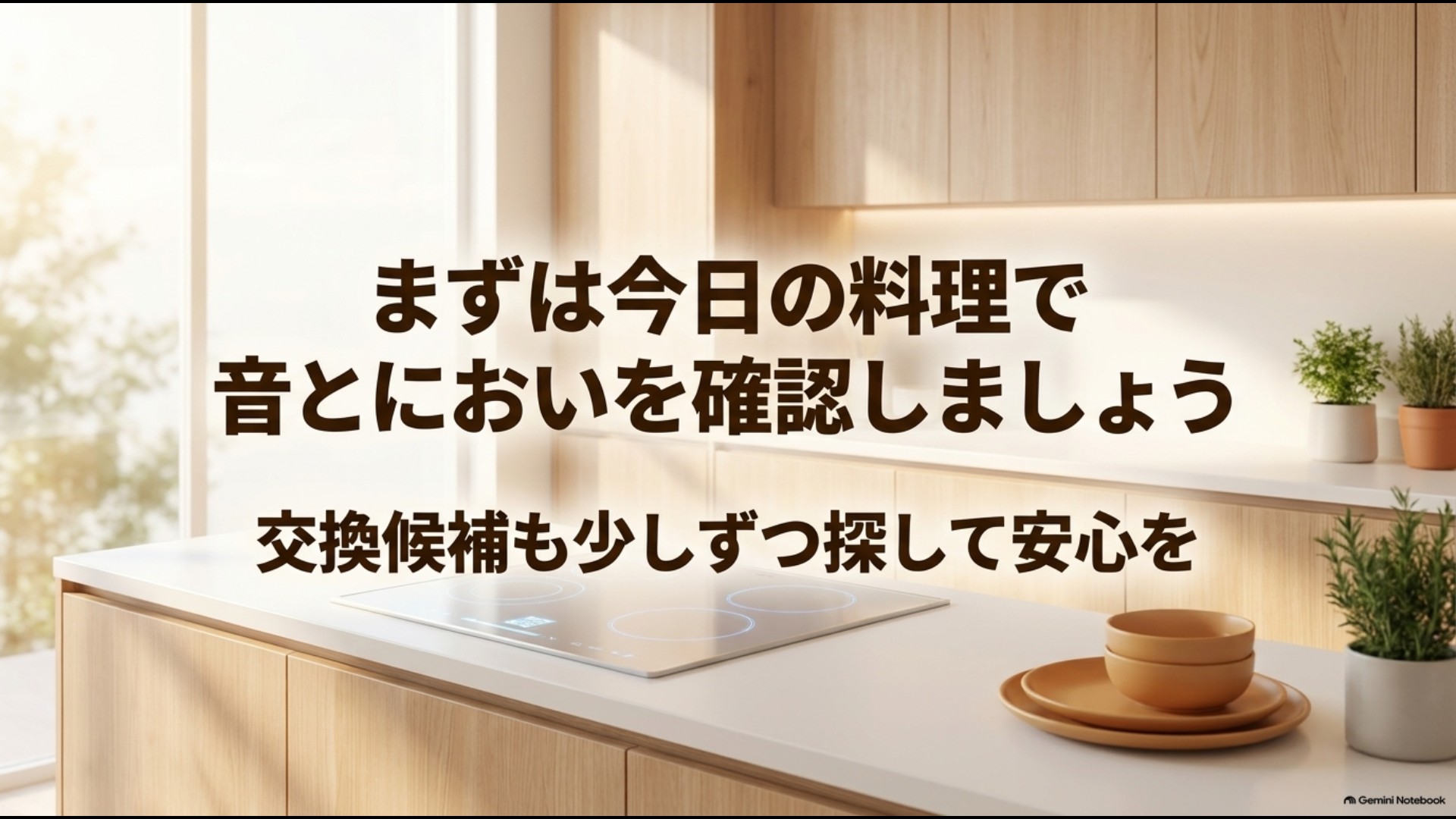 20年使ったIHは異常を確認しながら交換候補も探しておくことを促すイメージ