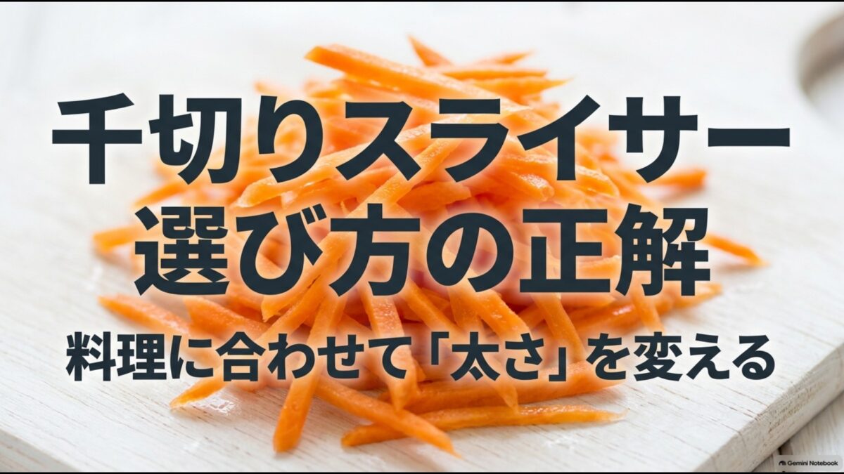 貝印千切りスライサーは料理に合わせて太さを選ぶのがポイント