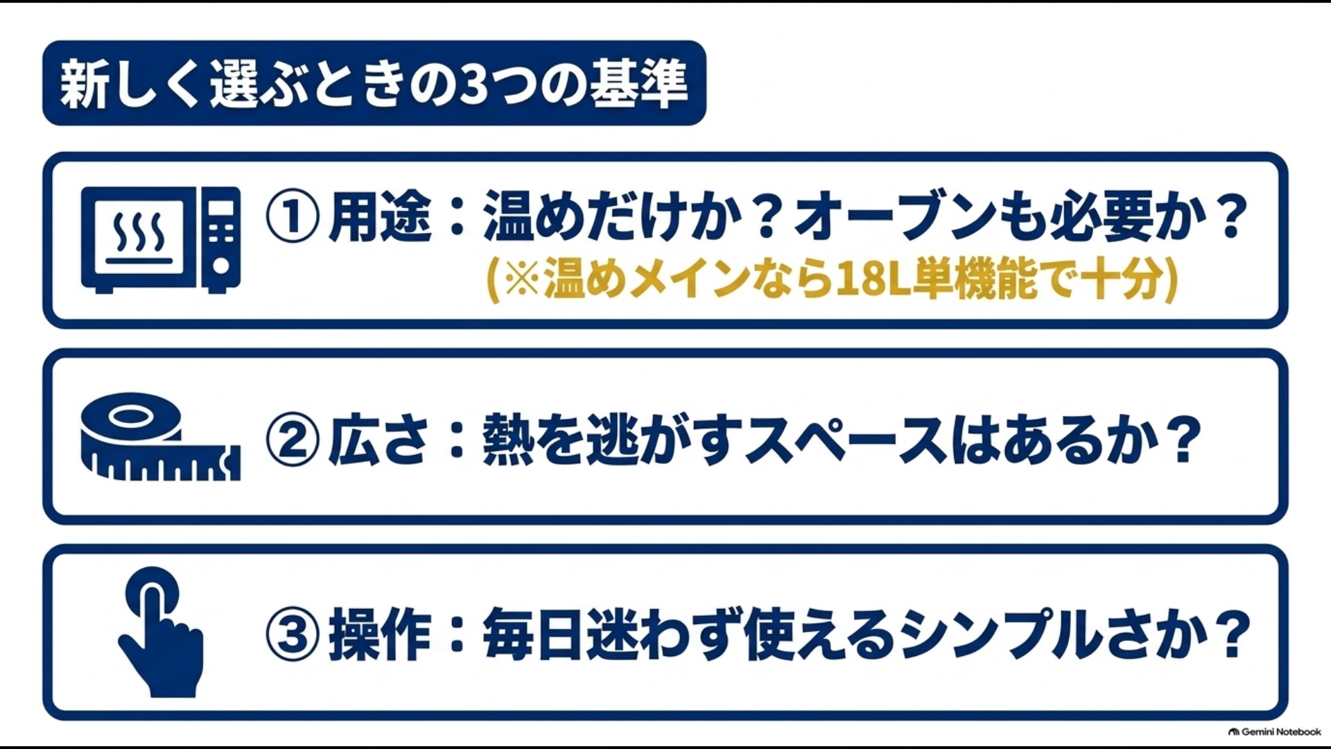 電子レンジを選ぶときは用途・設置スペース・操作のしやすさを確認