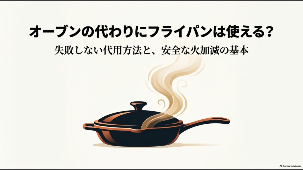 オーブンの代わりにフライパンを使う代用方法と安全な火加減の基本